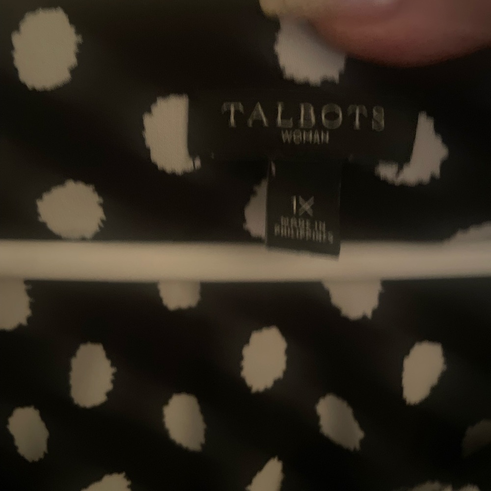 Talbots Black and White Sheath Midi Dress Sleeveless Crew Neck - Picture 4 of 4